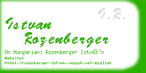 istvan rozenberger business card